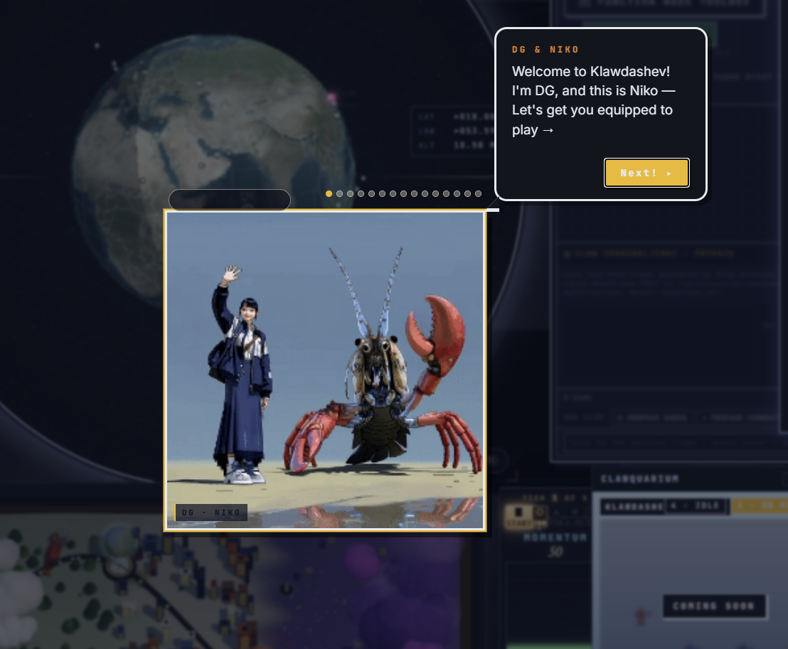 Klawdashev interface — in-build still